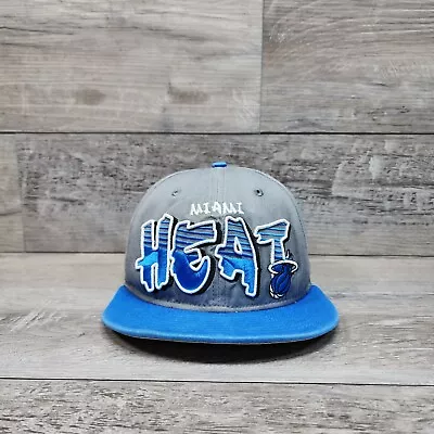 New Era Hardwood Classic Snapback Hat Cap Miami HeatBlue Logo Medium-Large • $9.85