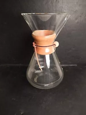 Vintage Chemex Pyrex Glass Pour Over Large 11 1/2” Coffee Pot Carafe USA 2411340 • $125