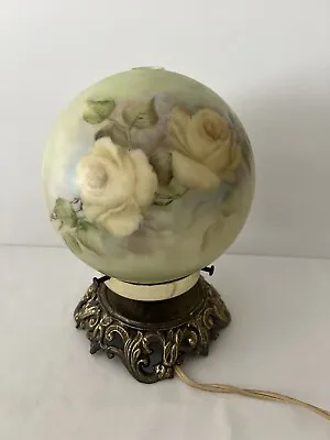 Vintage Victorian Hand Painted Parlor Globe Lamp   • $75