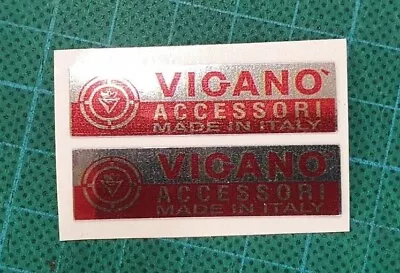 Lambretta Or Vespa Vigano Accessori Stickers X 2 In Red Fee Postage • $5.91