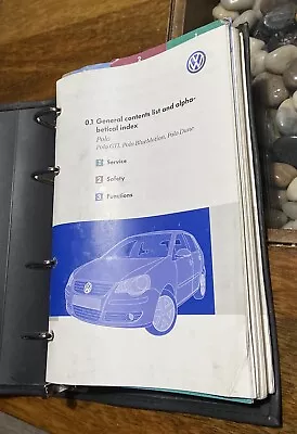 VW POLO OWNERS MANUAL HANDBOOK FOLDER BINDER GTI BLUEMOTION DUNE Mk4 2005-2009 • $18.60