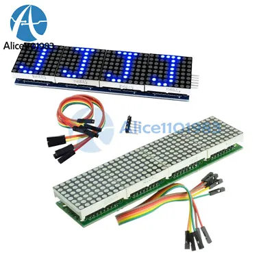 £7.32 • Buy MAX7219 Microcontroller 4 In 1 Display Blue LED Line Dot Matrix Module Arduino