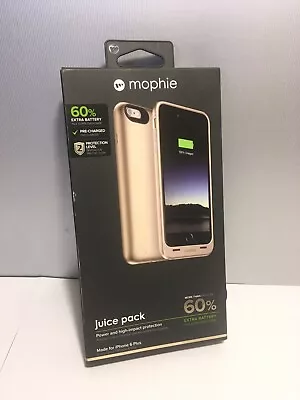 New Mophie Juice Pack IPhone 6 Plus 2600mAh Gold Battery Case W Charging Cable • $29.95