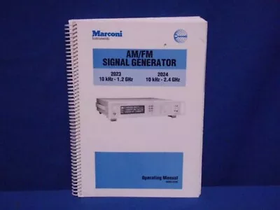 Marconi 2023 2024 Am/fm Sig Generator Operating Manual • $50