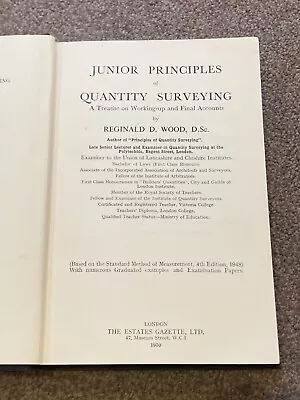 Junior Principles Of Quantity Surveying: A Treatise On Working-up And Final ..  • £7.50