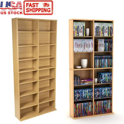 464 Media Storage Cabinet Movie Video Game Organizer CD DVD Tower Shelf Rack New • $134.99