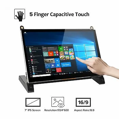 7 Inch 1024*600 HD For Raspberry Pi Capacitive Touch Screen LCD Display Monitor • $59.99