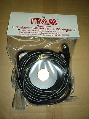 TRAM 5 1/2   Magnet NMO Mount Rubber Boot UHF Male PL-259 Antenna Mounting 1267R • $47.99