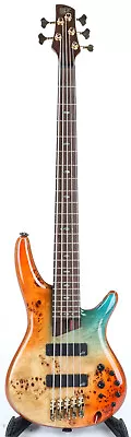Ibanez Premium SR1605D 5-string Bass Guitar - Autumn Sunset Sky - Twisted Neck • $156