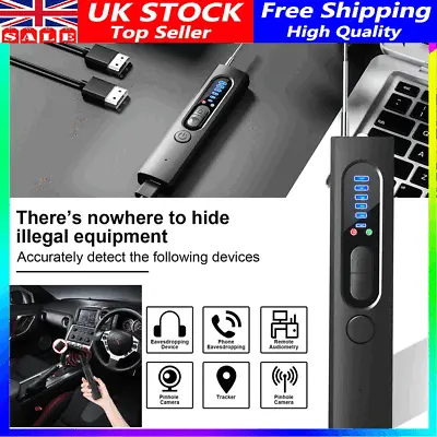 £18.95 • Buy Hidden Camera Detector Anti Spy Bug GPS Tracker Finder Scanner Device Hotel Car!