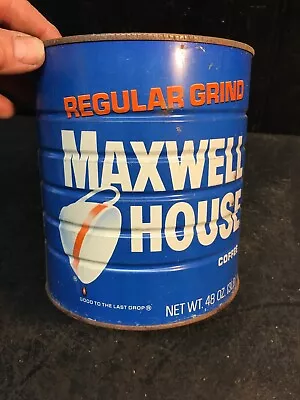 Vintage Maxwell House Coffee Tin 3 Lbs Regular Grind Western Blend No Lid • $24.99