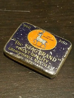 Gramophone Phonograph Needle Tin Nadeldose British Stag Brand • $25