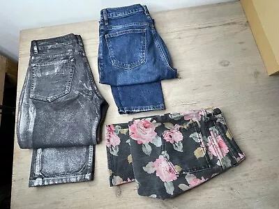 R13 Jeans AND Mango X 2 Black Blue And Floral  • $30