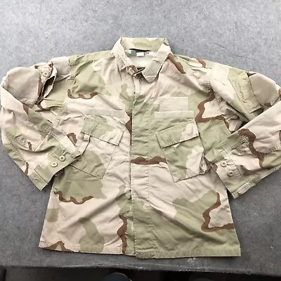 Vintage Military Jacket Men Large Short Button Desert Camouflage Combat Surplus* • $24.95