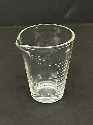 Vintage GLASCO Embossed Glass Medical Dosage Measuring Cup 1OZ/30ML Shot Glass • $15.97