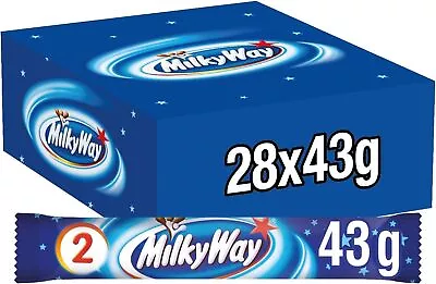 Milky Way Milk Chocolate & Nougat Bars Bulk Box 28 Bars Of 43g • £21.42