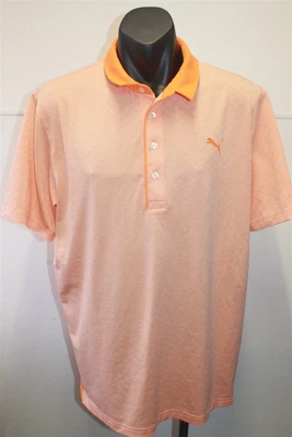 $19.99 • Buy Puma Dry Cell Golf Men's Orange Polo Shirt Size Large Tennis