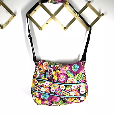 Vera Bradley Mod Floral Messenger Bag Crossbody Briefcase Laptop School * • $33.99