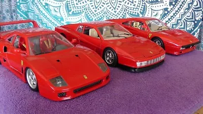 Lot (4) 1/18 Scale Bburago Ferrari Cars - GTO Testarossa F40 Testa Rossa • $199