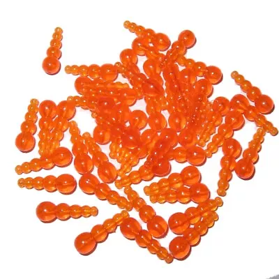 50 - 18mm Orange Stack Beads For Making Freshwater Wedding Band Spinning Lures • $6.89