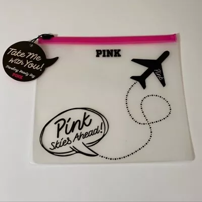 Victoria's Secret Pink Skies Ahead Clear Small Travel Bag • $20.50