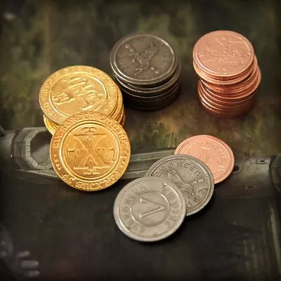 Sleeve Kings 50 Metal Coin Board Game Upgrade Set • £15