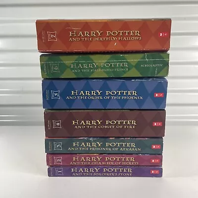 Harry Potter Paperback Book Complete Scholastic Set 1-7 JK Rowling • $29.98