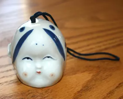 Vintage TWO FACED Asian Double Sided Ceramic Bell • $9.95