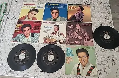 Elvis Presley Lot Of Picture Sleeves/EP Covers & Loose Vinyl • $35