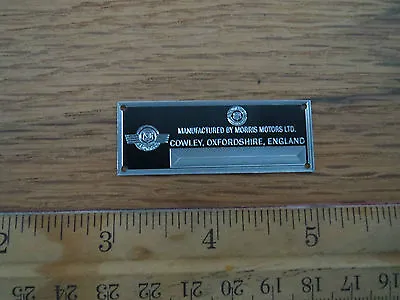 £7.80 • Buy Morris Metal Display Plaque Models 1/18 1/43 Mini Cooper Minor Oxford Traveller