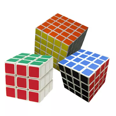 3x3x3 4x4x4 5x5x5 Magic Cube Puzzle Toys 3 Pcs Cu3 • $9.89