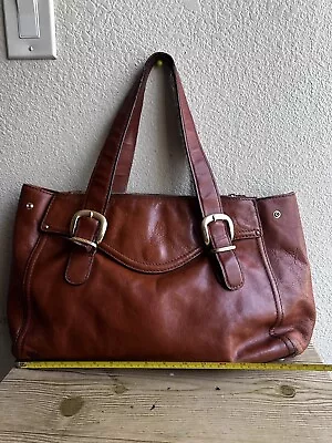 Vintage Michael Kors Leather Satchel Bag Handbag Brown Tan Travel Bag Pre-Owned • $8.99