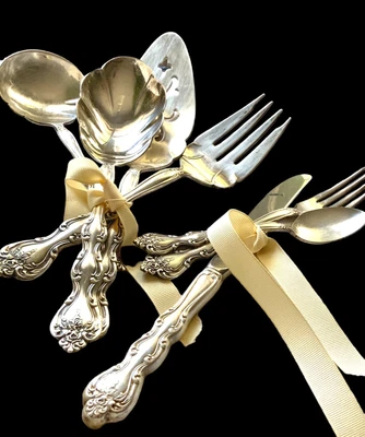 $30 • Buy Vintage International Silver Plate 4 Piece Hostess Set 1 Place Setting 