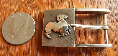 Vintage Rancho Alecre Taxco Mexico Sterling Silver Ram Belt Buckle • $95