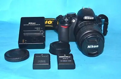 Nikon D3100 Camera Kit - 18-55mm Dx Ed Aspherical Lens-charger-batteries-strap G • £130