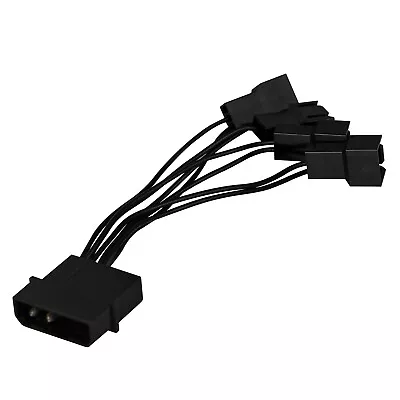 IDE Molex Power To 4-port 3-pin Computer Fan Connector Plug Cooler Split Cable • £3.10