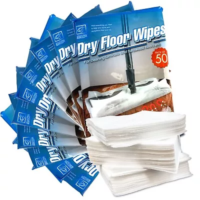 Floor Mop Wipes Dry Refill Cloth Static Dust Wood Laminate Tile Cleaning Cloths • £9.99