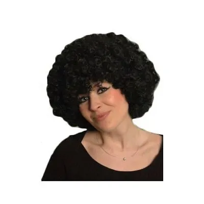 Adults Halloween Wig Blond Long Afro Latex Witch Curly Super Model Fancy Dress • £7.99