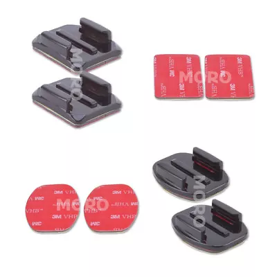 $9.29 • Buy 4 Pack Curved And Flat Adhesive Mounts Sticky GoPro Hero 9 8 7 6 5,4,3 2 Camera