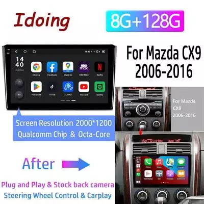 For Mazda CX-9 2006-2016 Android Apple Carplay Car Stereo Radio GPS BT 8G+128G • $479.99