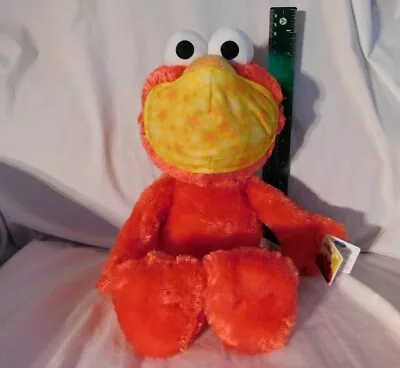 New 16  Elmo Plush In Yellow Mask Sesame Street Soft Eyes 2021 Health Conscious • $31.99