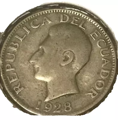 Elf Ecuador 1 Sucre 1928  Silver  Philadelphia Mint • $5