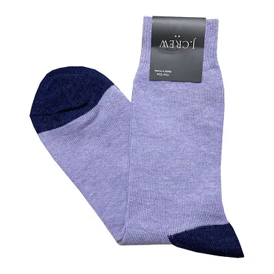 J Crew Mens Purple Socks 1 Pr Crew Cotton Blend Midweight • $15.50