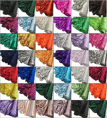 Premium CRUSHED VELVET FABRIC Craft Stretch Velour Material 150cm Extra Wide • £4.99