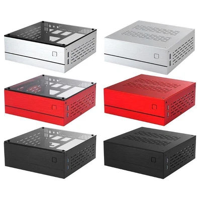 $94.88 • Buy B01 Desktop PC Enclosure Mini ITX Chassis For  Cover Aluminum/Glass Durable