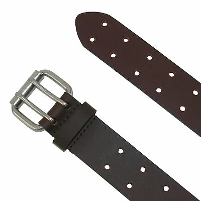 Dickies Men's Leather Two Hole Double Prong Bridle Belt 1.38  Wide Size 32 • $19.95