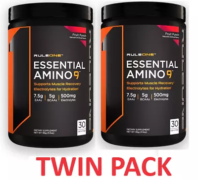 RULE 1 Essential Amino 9 | 2X30 Serves | Energy Recovery BCAA EAA • $49.98