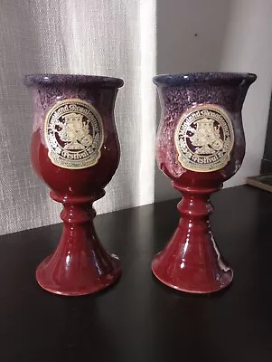 1995 Maryland Renaissance Festival Goblets (2) By Deneen Pottery Chalice • $49.95