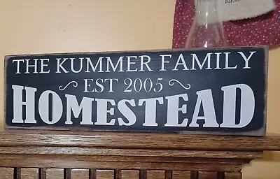 Personalized Homestead Sign Farmhouse Rustic Primitive Country Home Your Name • $16.95