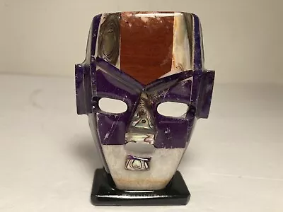 Handmade Mayan Aztec Death Mask Mexico Stone 3.75” • $9.99